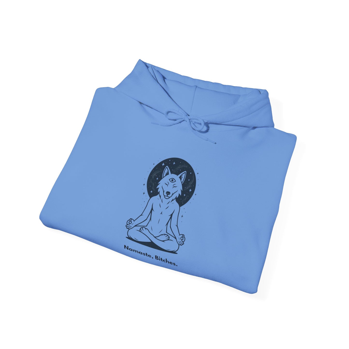Namaste Bitches – Zen Looks Good on You - Existential Beast Hoodie: Cozy Cat-Inspired Sweatshirt, Unisex Pullover, Comfort Wear, Unique Gift, Meditation Inspired
