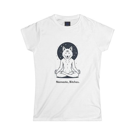 Namaste Bitches – Peace, Power & Play Tee - Namaste Bitches Women's Tee | Existential Beast Shirt | Yoga Lover Gift | Mindfulness Apparel | Cute Graphic T-Shirt